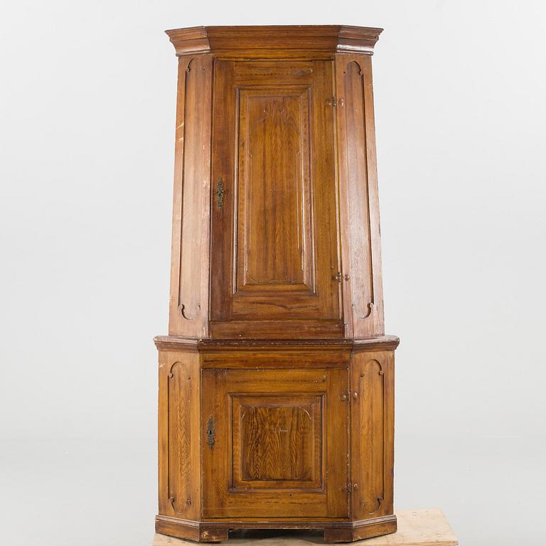 A corner cabinet, later part of the 16th century.