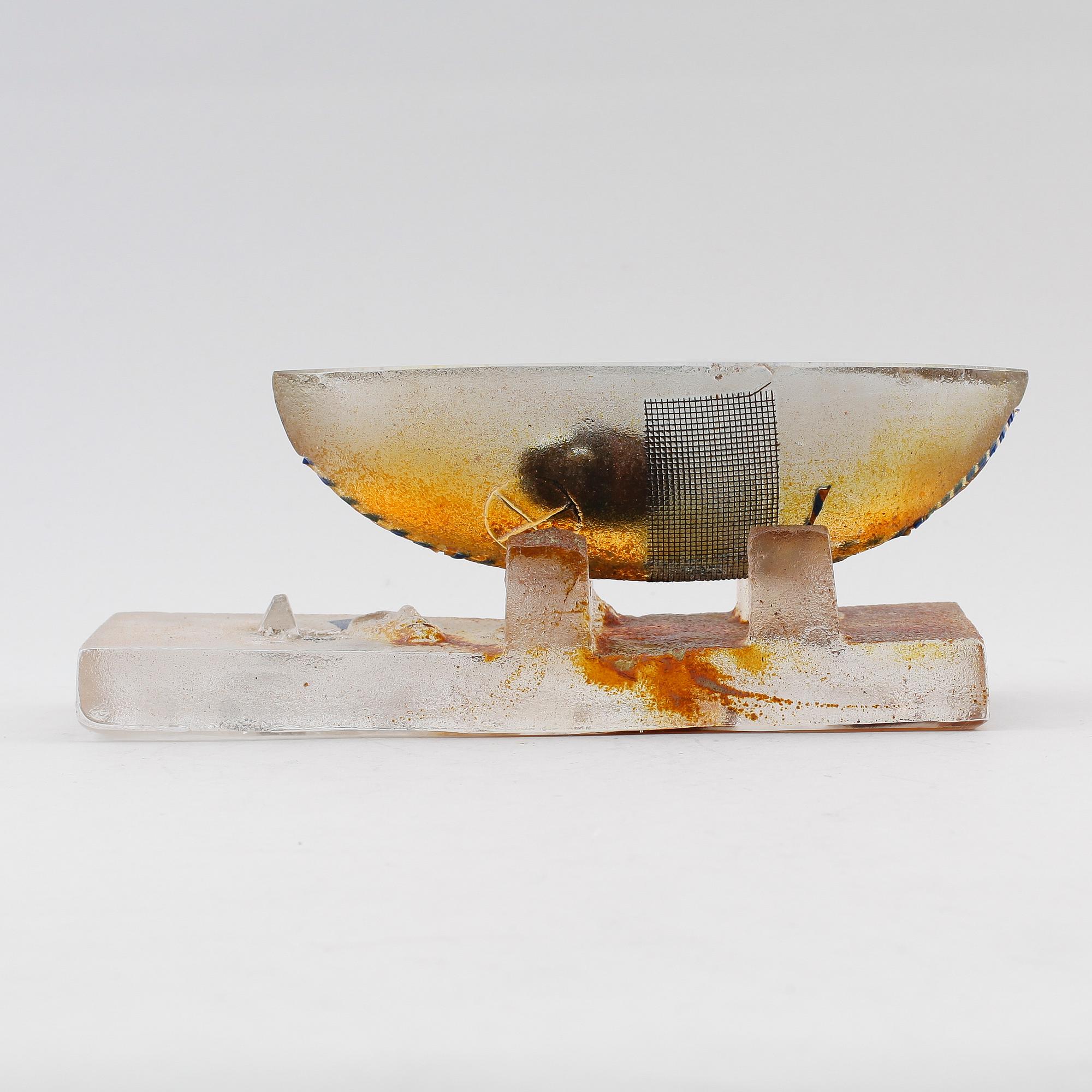 BERTIL VALLIEN, skulptur, glas, Kosta Boda, signerad.