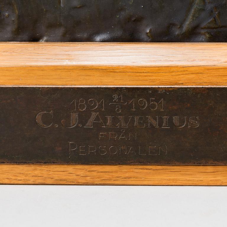 A sculpture by ALLAN EBELING in bronze, sined and dated, 20/8-31.