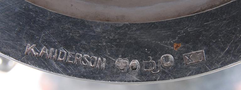 SOCKERSKÅL samt SKED, silver, K. Andersson, 1924 samt Georg Jensen, 1915-1930.