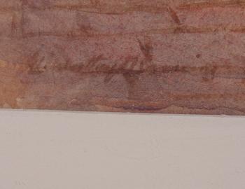 OKÄND KONSTNÄR, akvarell, otydlig sign.