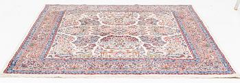 A rug, Kerman, figural, ca 222 x 218 cm.