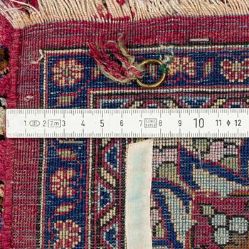 A carpet silk Kashan, ca 209 x 130 cm.