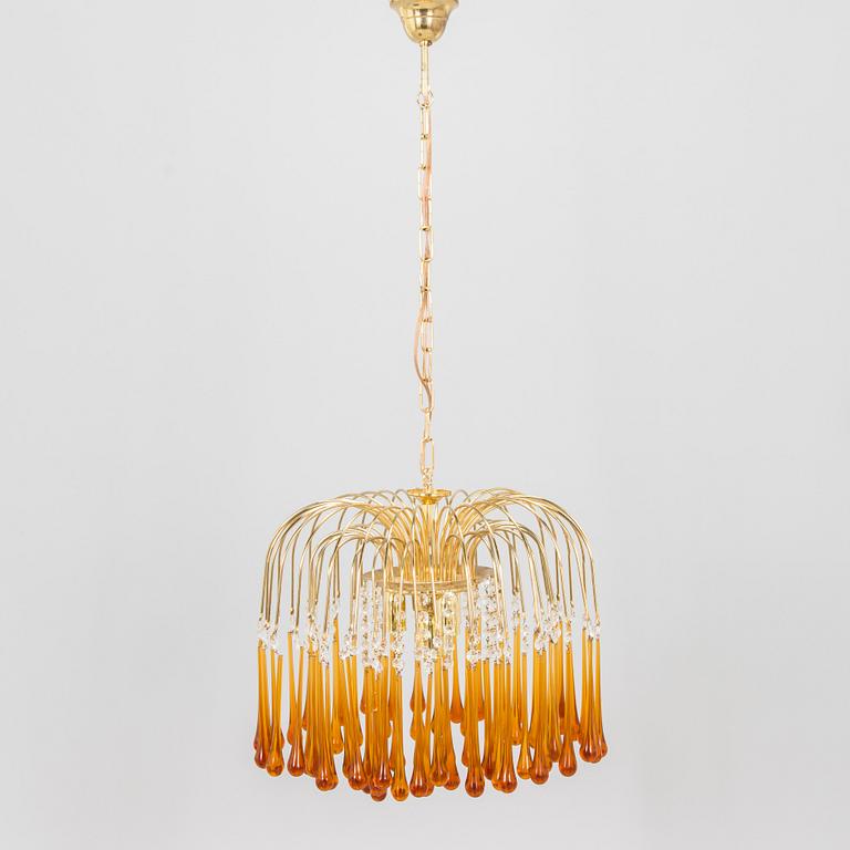 A Venini Murano ceiling lamp, 1960s/70s.