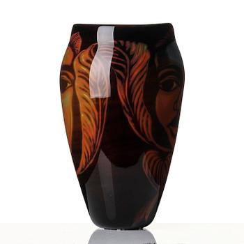 Eva Englund, a graal glass vase, Muraya, Sweden 1991.