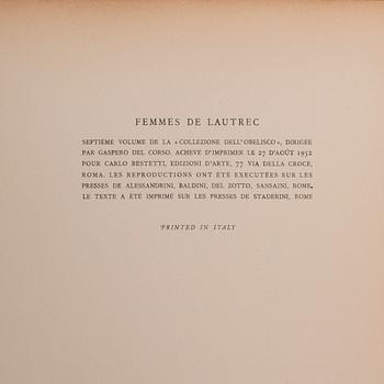 MAPPI / KIRJA, "Femmes De Lautrec", Irene Brin, Carlo Bestetti, Edizioni d'Arte, Collezione dell'Obelisco, Rooma, 1952.