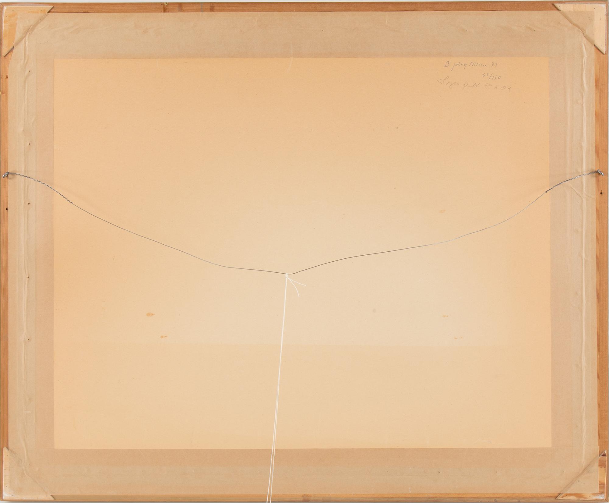 BERT JOHNNY NILSSON, a litograph in colors, numbered 65/150.