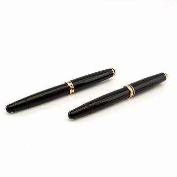 Montblanc fountain pens, 2 pcs Meisterstuck no. 252 and no. 262.