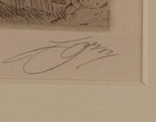 Anders Zorn, etching, 1917, signed in pencil.