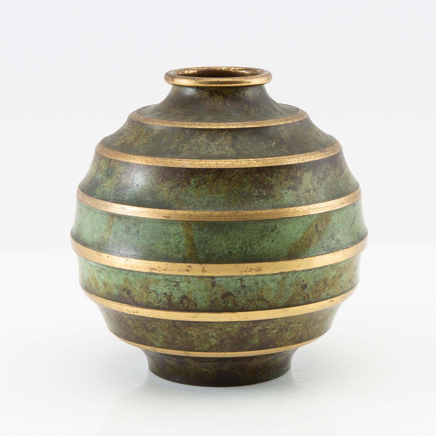 Vase Swedish Metalworks (SvM) 1920-30s Swedish Modern.