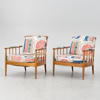 Kerstin Hörlin-Holmquist, a pair of 'Skrindan' easy chairs OPE, second half of the 20th century.