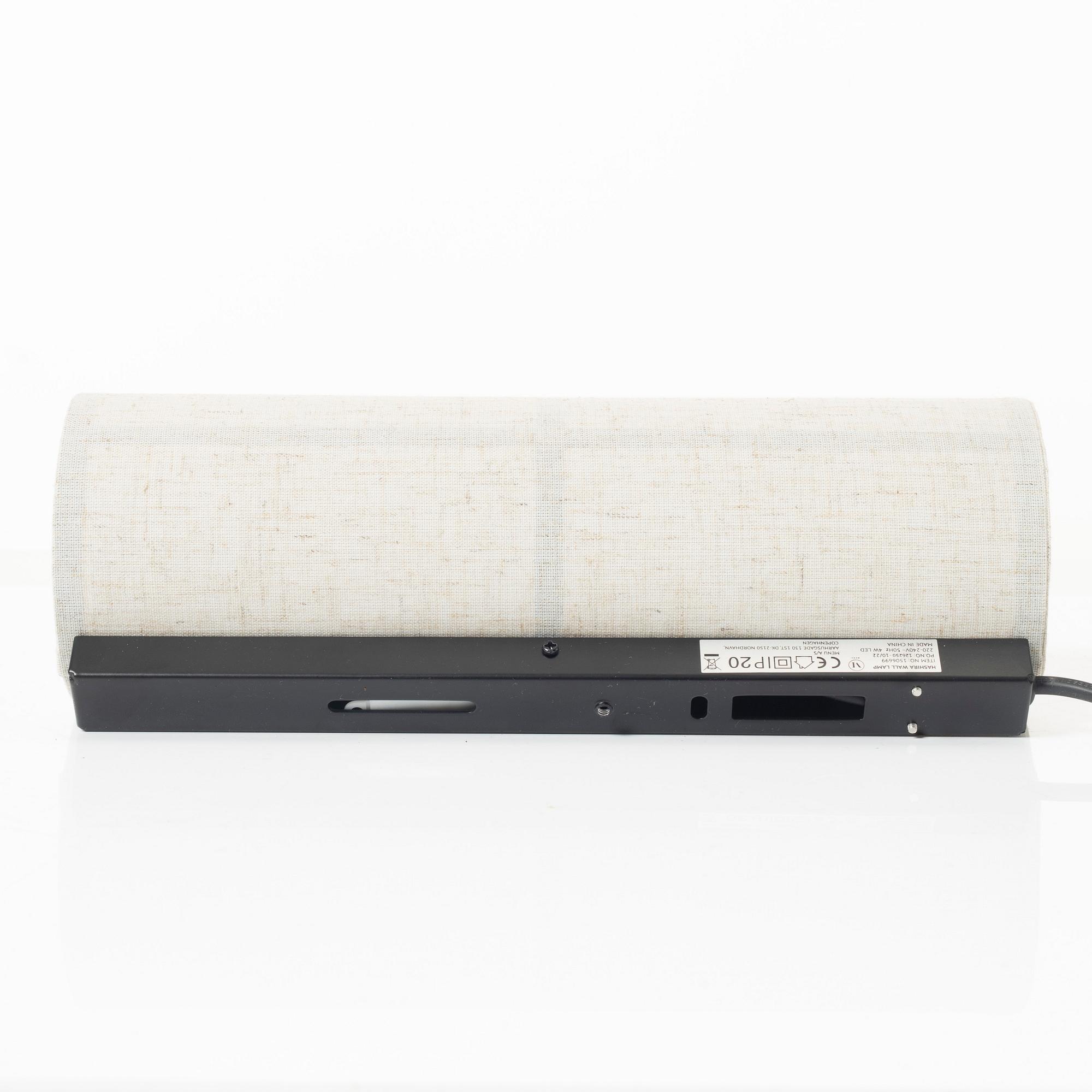 Norm Architects, a pair of 'Hashira wall lamp', Menu, Denmark.