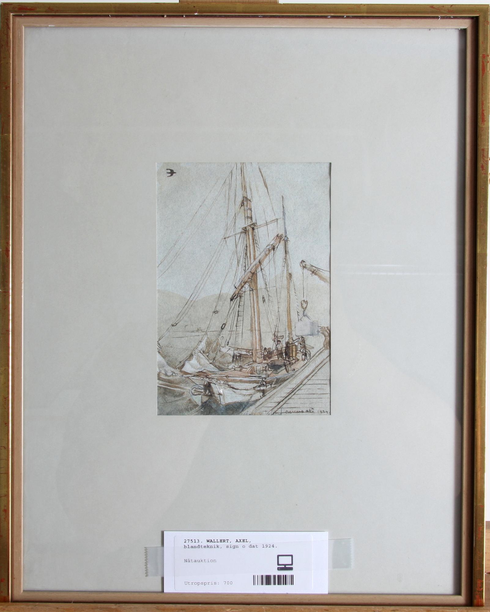 WALLERT, AXEL, blandteknik, sign o dat 1924.