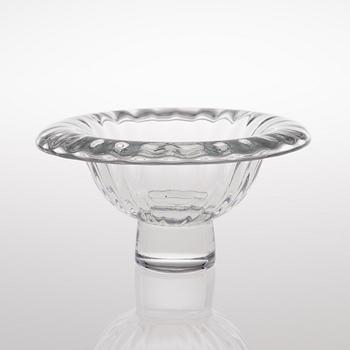 A GLASS SCULPTURE, BOWL. Signed Helena Tynell, Riihimäen Lasi Oy.