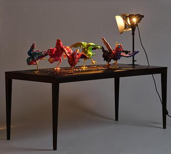 Nathalie Djurberg & Hans Berg, "A Thief Caught in the Act (Flock of Birds)".