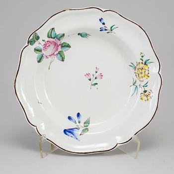 A Swedish Marieberg fainece soup dish, 18th Century.