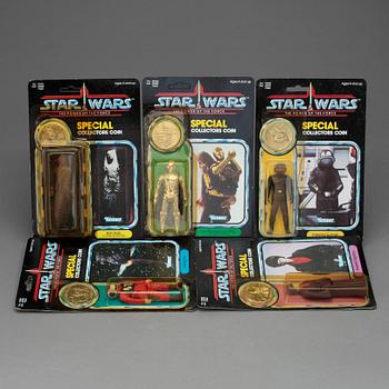 STAR WARS, 5 stycken actionfigurer, Kenner 1984.