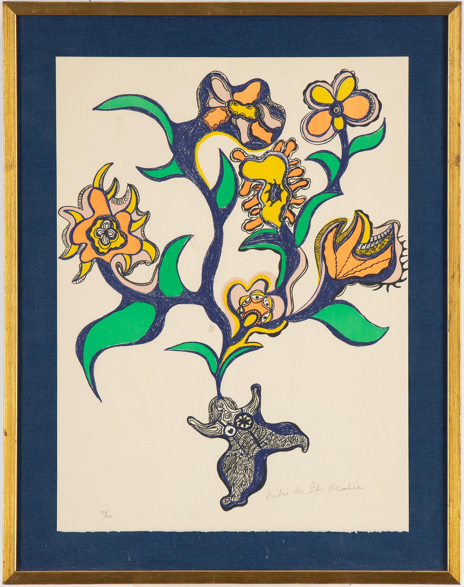 Niki de Saint Phalle, färglitografi, signerad och numrerad 233/300.