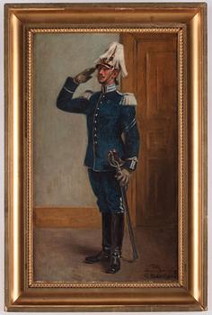 Gustaf Cederström, 'Hästgardeskorpral' (Calvalry officer).