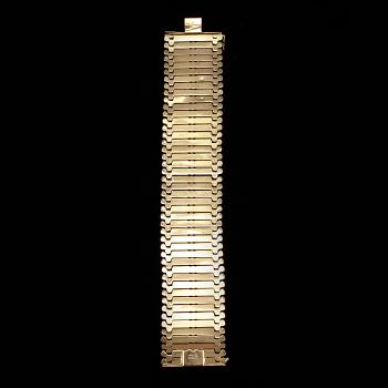 ARMBAND, guld 18K, stämplad Brevet, 1950-60-talet. Vikt 67 gram.