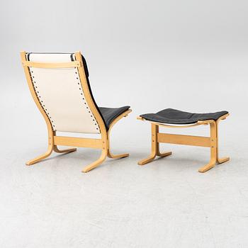 Ingemar Relling, fåtölj med fotpall, "Siesta" Westnofa, Norge.