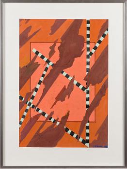 SAM VANNI, gouache, signed and dated -88.