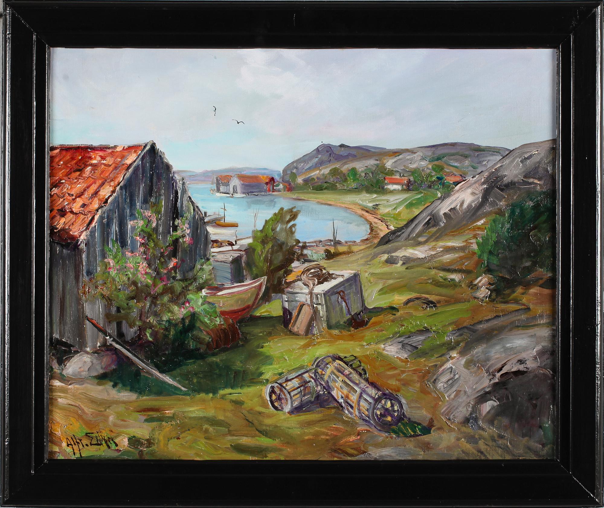 ALFRED EIKRI, olja på duk, signerad.
