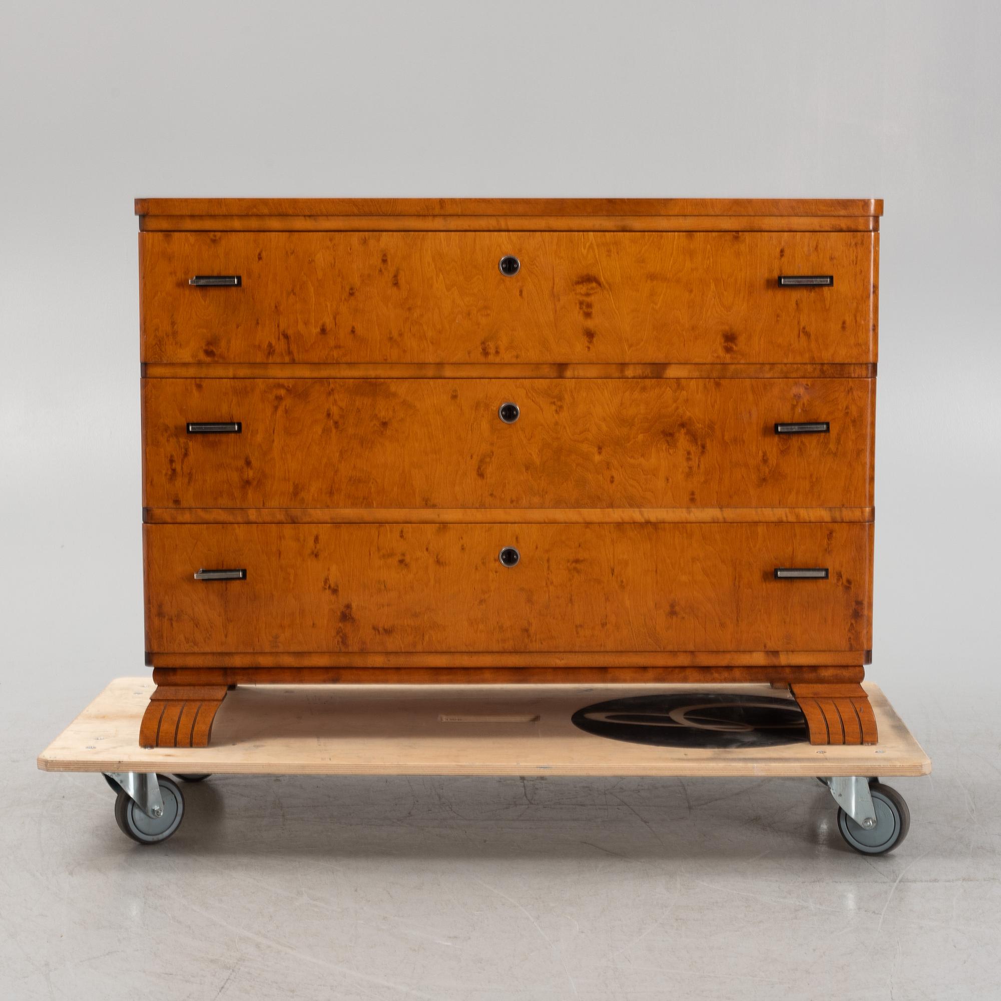 A chest of drawers, 1930's.