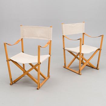 A pair of folding chairs for Interna, Denmark, late 20th Century.