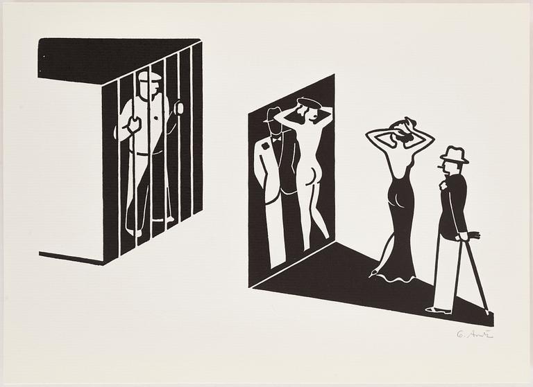 GERD ARNTZ, linocut, signed, 1932.