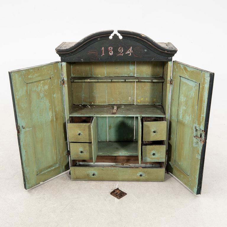 A Swedish painted wall cabinet 19th century.