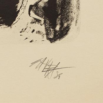 ANTONIO SAURA, lithographe, signed and numbered 44/50, dated 59.
