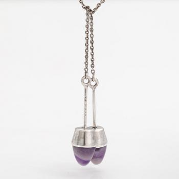 Elis Kauppi, A silver necklace with amethysts. Kupittaan kulta, Turku 1961.
