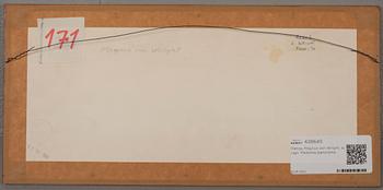 MAGNUS VON WRIGHT, blyertsteckning, osignerad.