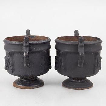A pair of garden urns, Stavsjö Bruk, 20th century.