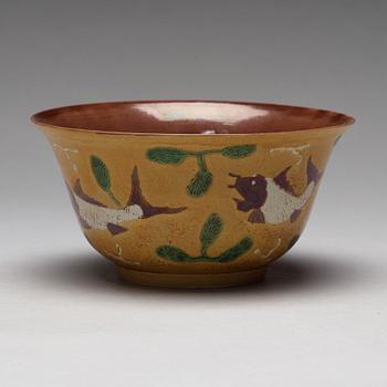 A bisquit brinial bowl, Qing dynasty, Kangxi (1662-1722).