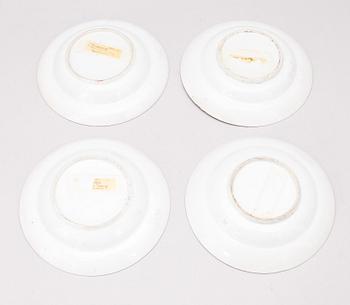 BÄRTALLRIKAR, 4 st, porslin, Kina, sannolikt 1900-tal.