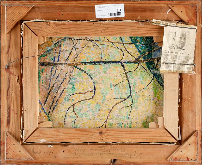 FRANS TIMÉN, olja på duk, sign o dat 1941.