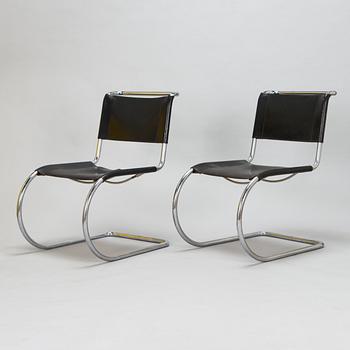 Ludwig Mies van der Rohe, a pair of "MR 10" chairs for Thonet, designed in 1927.