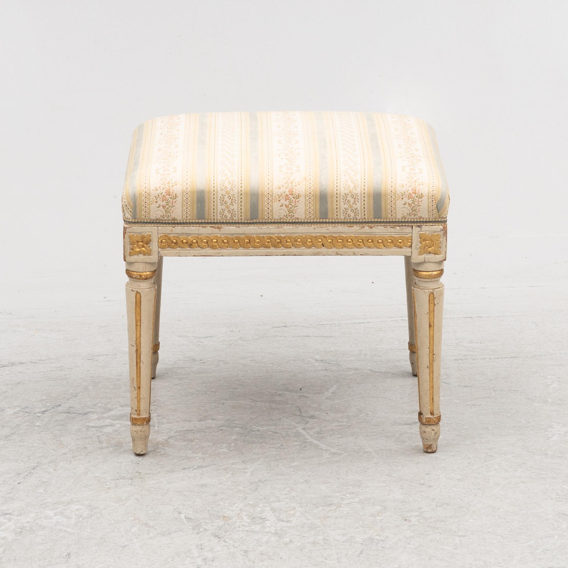 Stool, Gustavian, second half of the 18th century.