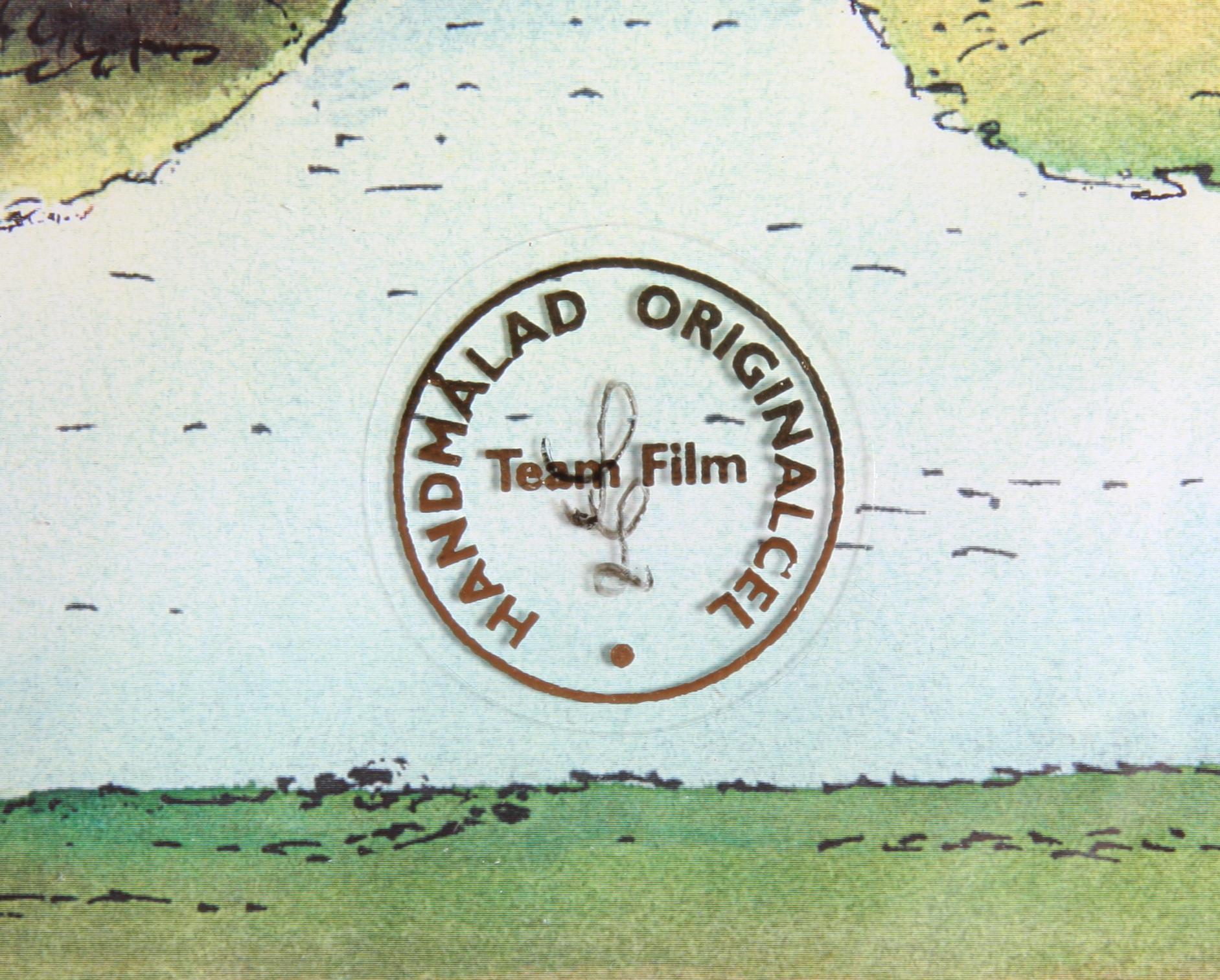 ORIGINALCEL, ur "Pelle Svanslös". Blandteknik, Team Film, sign SL.