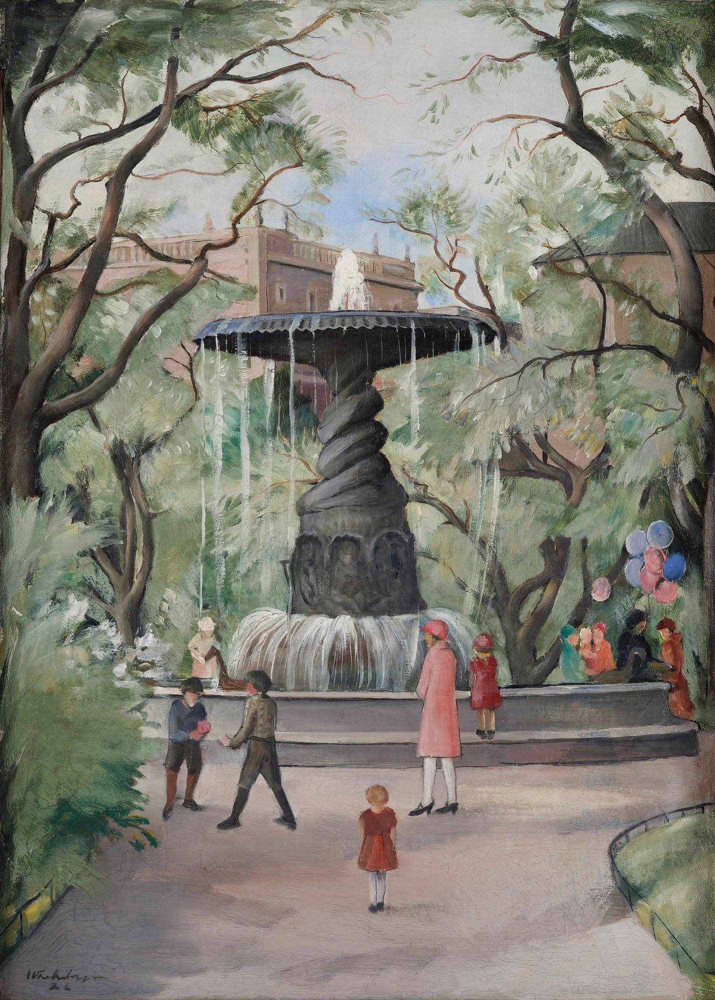 Carl Einar Fredriksson, Playing children in Kungsträdgården.