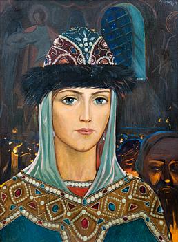 216. Ilja Glazunov, "PRINSESSAN JEVDOKIA I TEMPLET (1980)".