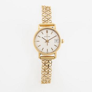 Eterna, wristwatch, 18K gold, 22 mm.
