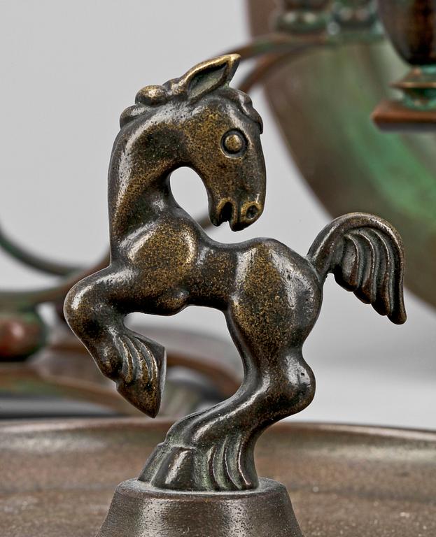 PARTI BRONS, 7 delar, bl.a. GAB o Ystad, 1930-tal.