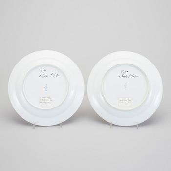 TALLRIKAR 2 st, porslin, Meissen. Marcolini perioden 1774-1813.