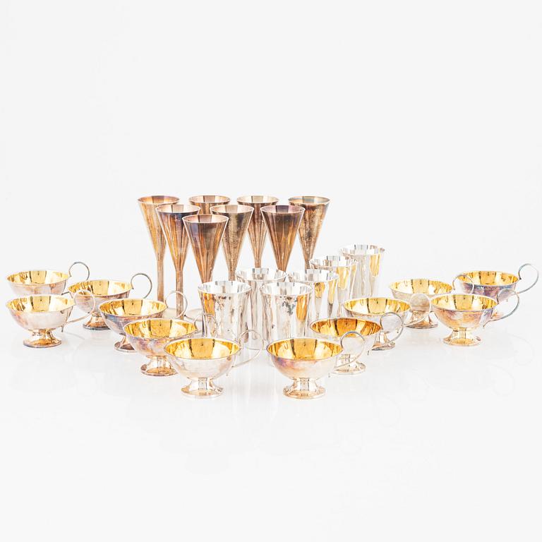 A total of 26 silver drinking vessels, Gothenburg and Uppsala, Sweden, 1974-77.