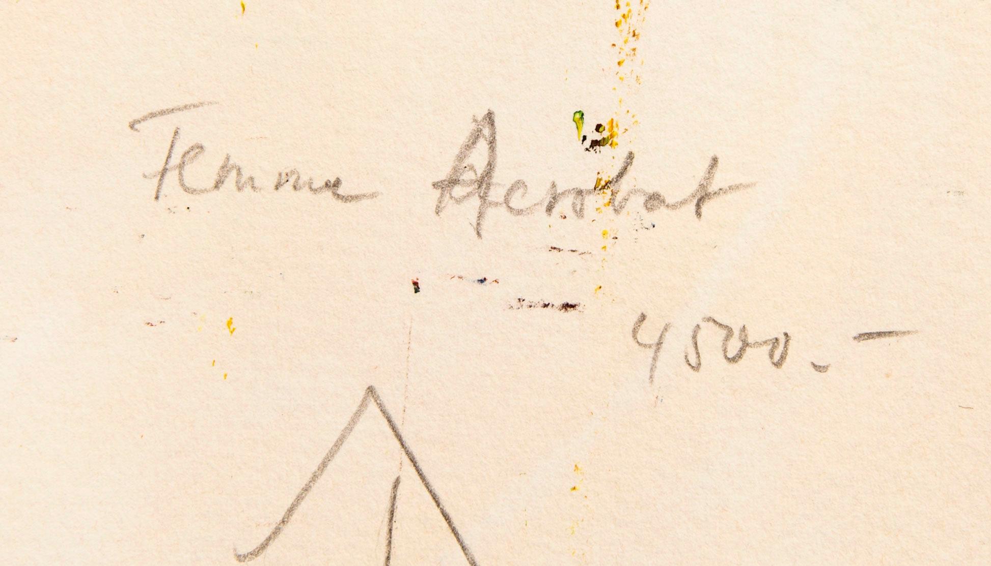 Bengt Lindström, acrylic on paper / gouache, signerad.