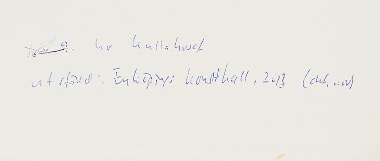 Sten Eklund, etching with watercolour, 1969, signed AP 2/6.