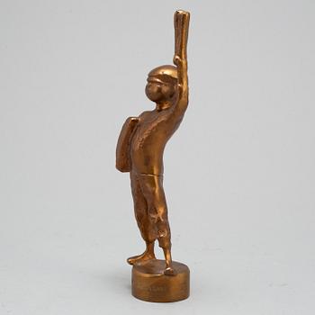 A Stig Blomberg bronze sculpture.